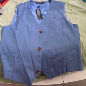 Suit vest for men (light blue) Size XXL